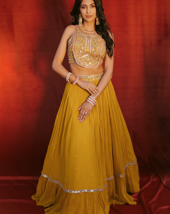 Dandelion - Mehendi Lehenga